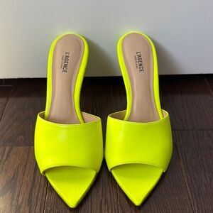 L'AGENCE Neon Yellow Women's Sandals